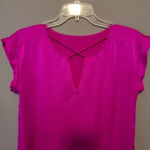 Pretty pink satin top size small